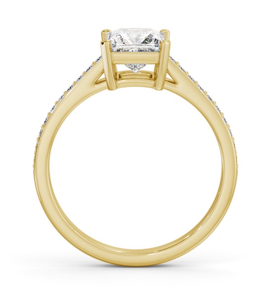 Princess Diamond Box Style Setting Ring 18K Yellow Gold Solitaire ENPR80S_YG_THUMB1 