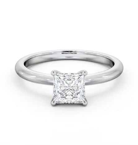Princess Diamond Sleek 4 Prong Engagement Ring Palladium Solitaire ENPR81_WG_THUMB2 