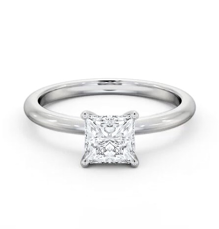 Princess Diamond Sleek 4 Prong Engagement Ring Palladium Solitaire ENPR81_WG_THUMB1