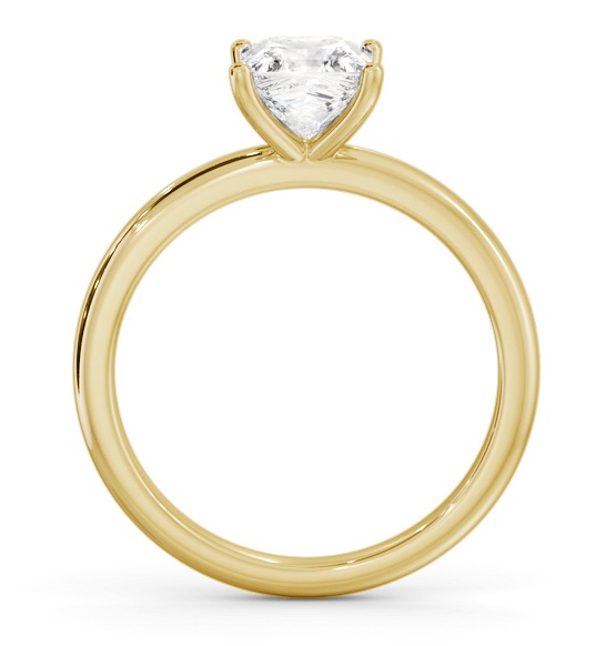 Princess Diamond Sleek 4 Prong Ring 18K Yellow Gold Solitaire ENPR81_YG_THUMB1 