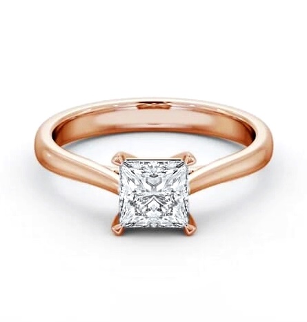 Princess Diamond Classic 4 Prong Ring 18K Rose Gold Solitaire ENPR82_RG_THUMB1