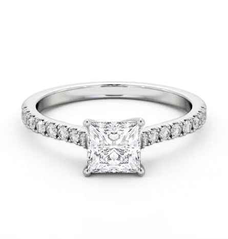 Princess Diamond Trellis Style Engagement Ring Palladium Solitaire ENPR85S_WG_THUMB2 