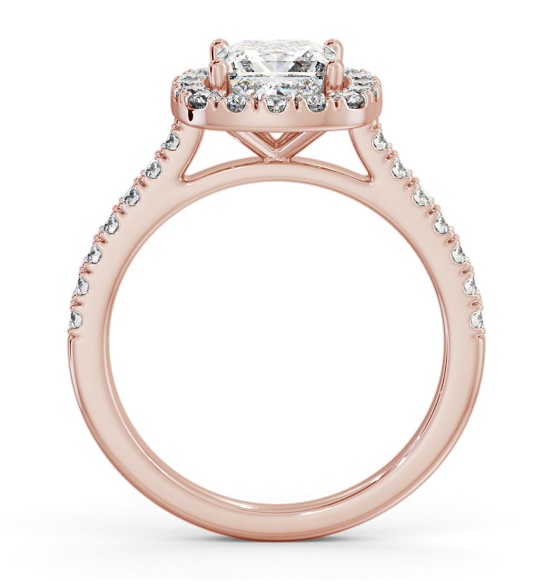 Princess Diamond with Cushion Shape Halo Engagement Ring 18K Rose Gold ENPR86_RG_THUMB1 