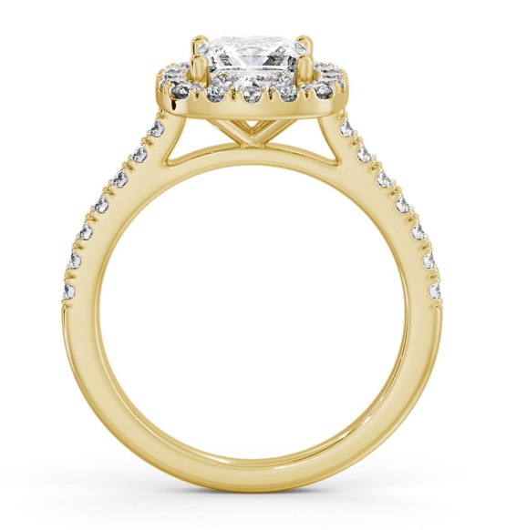 Princess Diamond with Cushion Shape Halo Ring 18K Yellow Gold ENPR86_YG_THUMB1 