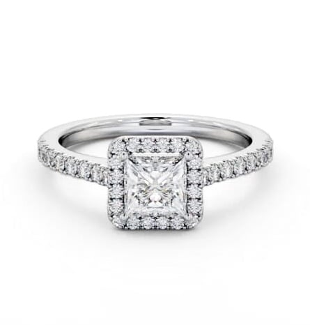 Halo Princess Diamond Classic Engagement Ring Palladium ENPR87_WG_THUMB2 