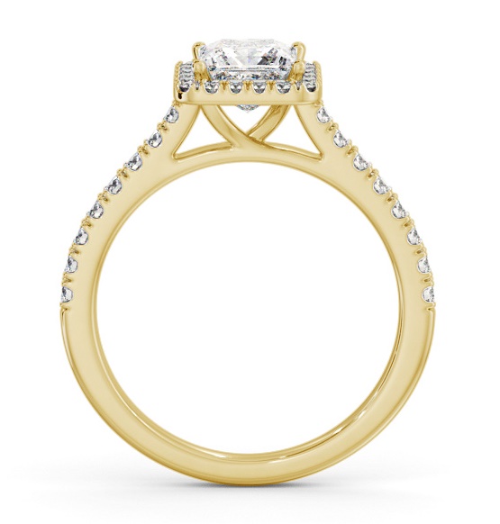 Halo Princess Diamond Classic Engagement Ring 18K Yellow Gold ENPR87_YG_THUMB1 