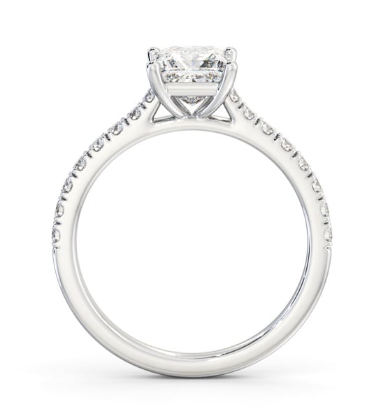 Princess Diamond 4 Prong Engagement Ring 18K White Gold Solitaire ENPR87S_WG_THUMB1 