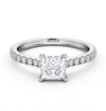 Princess Diamond 4 Prong Engagement Ring Palladium Solitaire ENPR87S_WG_THUMB2 