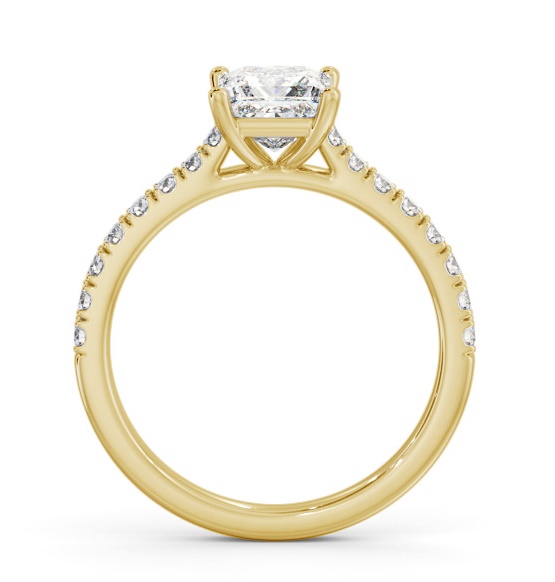 Princess Diamond 4 Prong Engagement Ring 18K Yellow Gold Solitaire ENPR87S_YG_THUMB1 