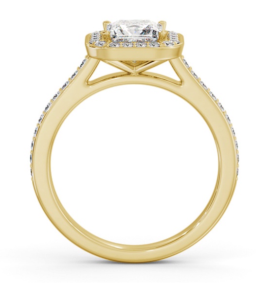 Princess Diamond with Channel Set Halo Engagement Ring 18K Yellow Gold ENPR88_YG_THUMB1 
