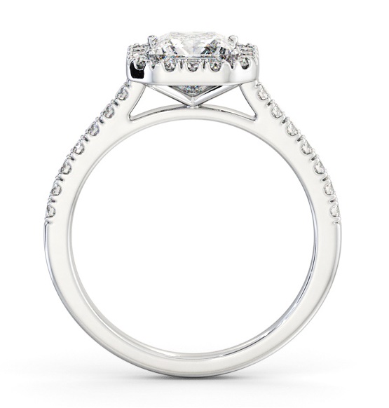 Halo Princess Diamond Traditional Engagement Ring 18K White Gold ENPR89_WG_THUMB1 