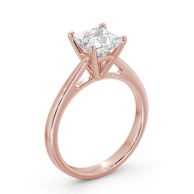 Princess Diamond Engagement Ring 9K Rose Gold Solitaire - Charolette ENPR8_RG_HAND