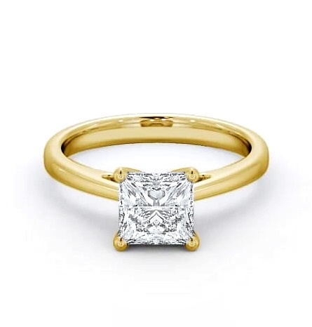 Princess Diamond High Set Engagement Ring 9K Yellow Gold Solitaire ENPR8_YG_THUMB1
