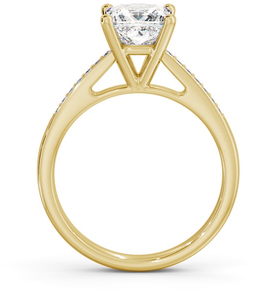 Princess Diamond High Setting Ring 18K Yellow Gold Solitaire ENPR8S_YG_THUMB1 