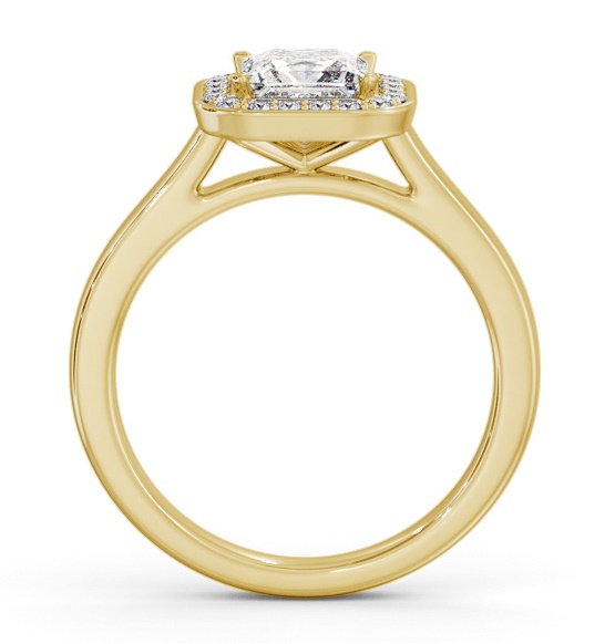 Princess Diamond with Channel Set Halo Engagement Ring 18K Yellow Gold ENPR91_YG_THUMB1 