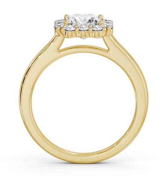 Halo Princess Diamond Elegant Style Engagement Ring 18K Yellow Gold ENPR94_YG_THUMB1 