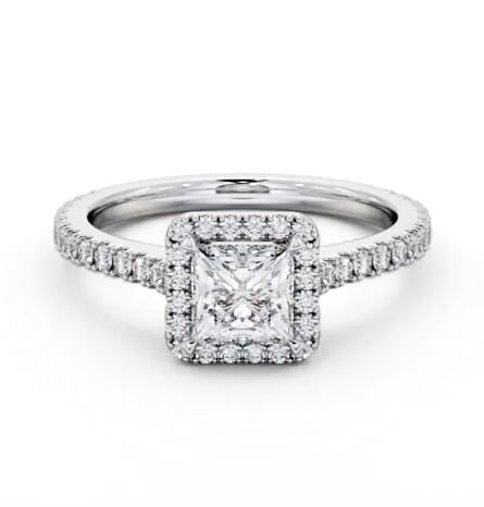 Halo Princess Ring with Diamond Set Supports 18K White Gold ENPR98_WG_THUMB2 