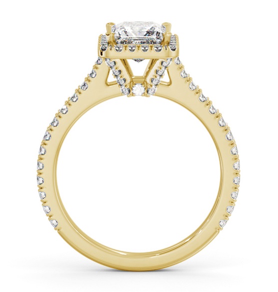 Halo Princess Ring with Diamond Set Supports 18K Yellow Gold ENPR98_YG_THUMB1 
