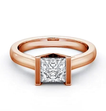 Princess Diamond Tension Set Engagement Ring 9K Rose Gold Solitaire ENPR9_RG_THUMB1