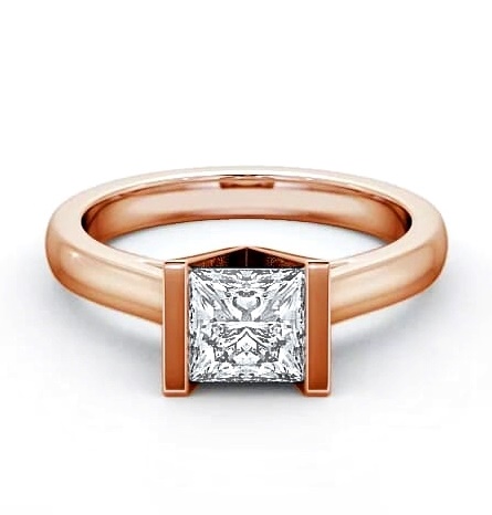 Princess Diamond Tension Set Engagement Ring 18K Rose Gold Solitaire ENPR9_RG_THUMB2 