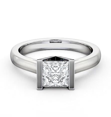 Princess Diamond Tension Set Engagement Ring 9K White Gold Solitaire ENPR9_WG_THUMB1