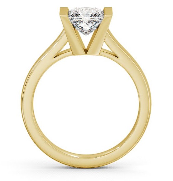 Princess Diamond Tension Set Engagement Ring 9K Yellow Gold Solitaire ENPR9_YG_THUMB1 