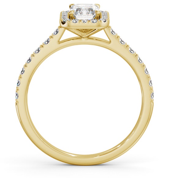 Halo Radiant Diamond Classic Engagement Ring 9K Yellow Gold ENRA10_YG_THUMB1 
