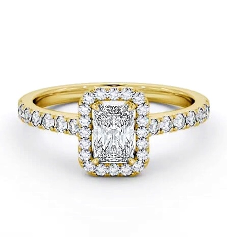 Halo Radiant Diamond Classic Engagement Ring 9K Yellow Gold ENRA10_YG_THUMB2 