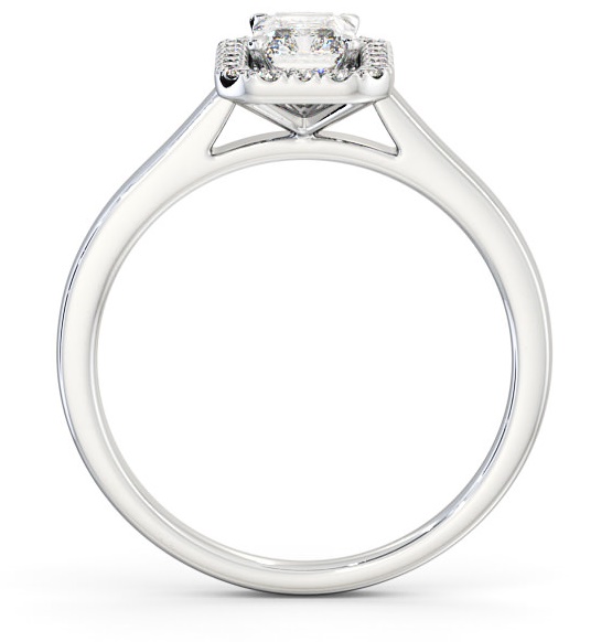 Halo Radiant Diamond Classic Engagement Ring 18K White Gold ENRA12_WG_THUMB1 