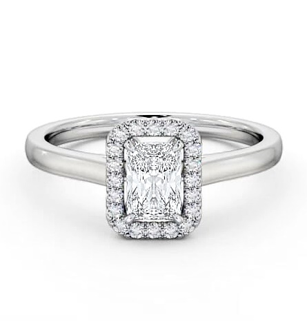 Halo Radiant Diamond Classic Engagement Ring 9K White Gold ENRA12_WG_THUMB2 
