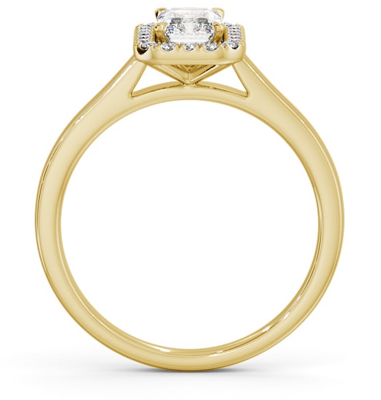 Halo Radiant Diamond Classic Engagement Ring 9K Yellow Gold ENRA12_YG_THUMB1 