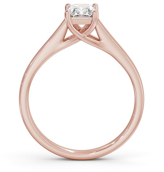 Radiant Diamond Trellis Design Engagement Ring 18K Rose Gold Solitaire ENRA13_RG_THUMB1