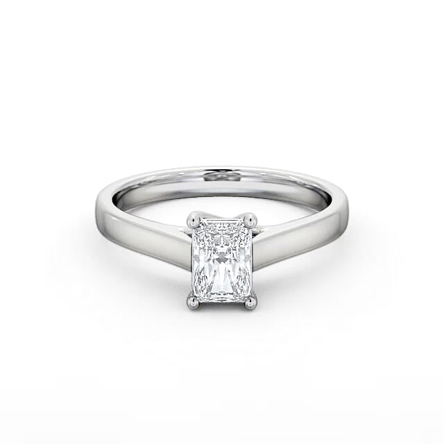 Radiant Diamond Engagement Ring 18K White Gold Solitaire - Jalani ENRA13_WG_HAND