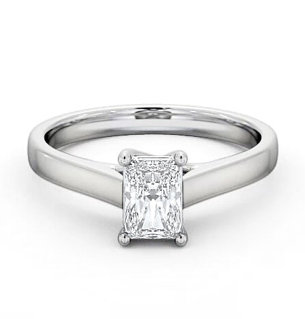 Radiant Diamond Trellis Design Ring 18K White Gold Solitaire ENRA13_WG_THUMB1