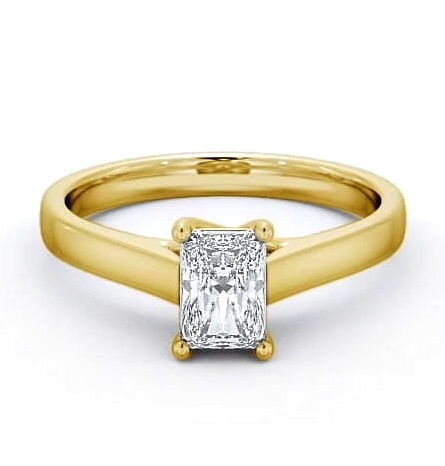 Radiant Diamond Trellis Design Ring 9K Yellow Gold Solitaire ENRA13_YG_THUMB1