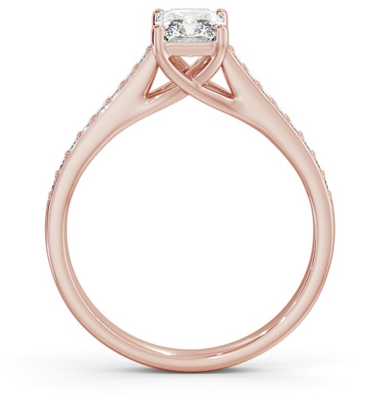 Radiant Diamond Trellis Design Engagement Ring 9K Rose Gold Solitaire ENRA13S_RG_THUMB1 