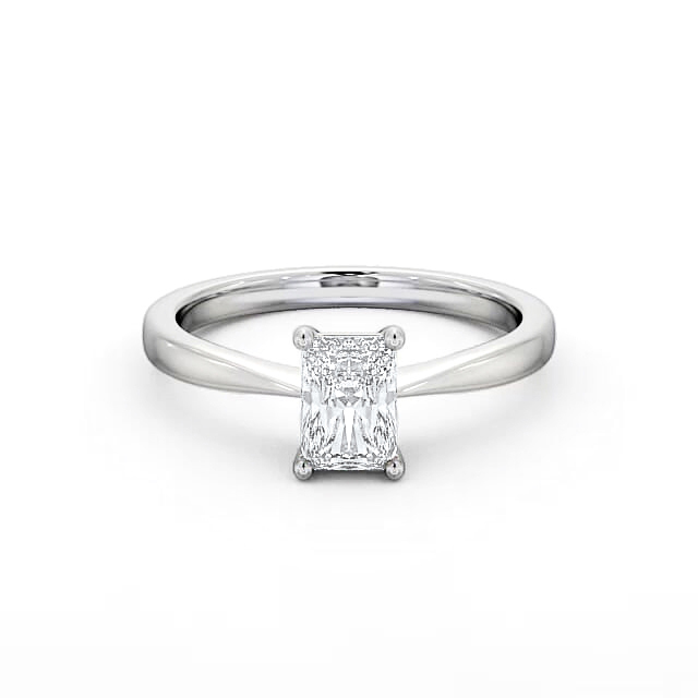 Radiant Diamond Engagement Ring 18K White Gold Solitaire - Arika ENRA14_WG_HAND