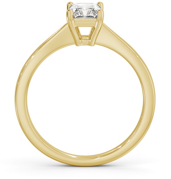 Radiant Diamond Pinched Band Engagement Ring 9K Yellow Gold Solitaire ENRA14_YG_THUMB1
