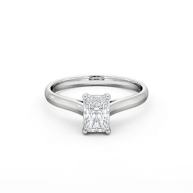Radiant Diamond Engagement Ring 18K White Gold Solitaire - Lovina ENRA15_WG_HAND