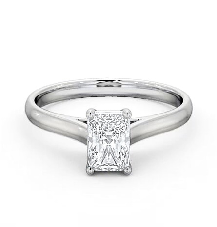 Radiant Diamond Classic 4 Prong Engagement Ring Platinum Solitaire ENRA15_WG_THUMB2 