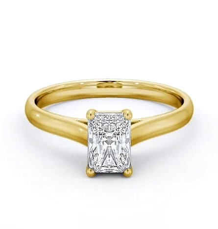 Radiant Diamond Classic 4 Prong Ring 9K Yellow Gold Solitaire ENRA15_YG_THUMB1
