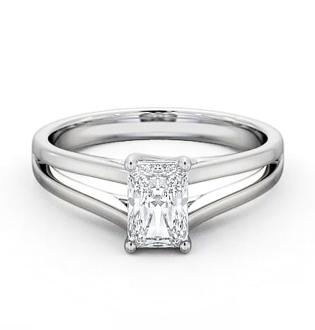 Radiant Diamond Split Band Engagement Ring 9K White Gold Solitaire ENRA16_WG_THUMB1