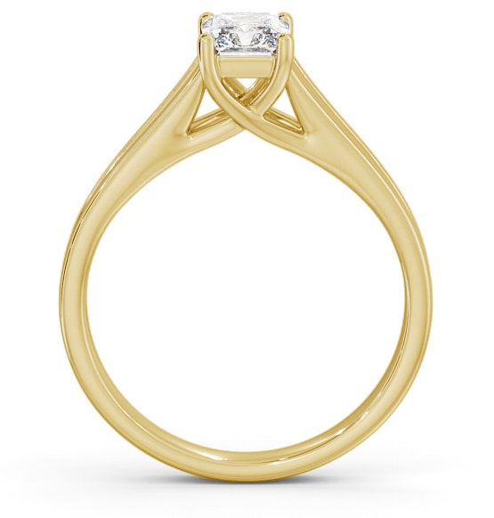 Radiant Diamond Split Band Engagement Ring 18K Yellow Gold Solitaire ENRA16_YG_THUMB1 