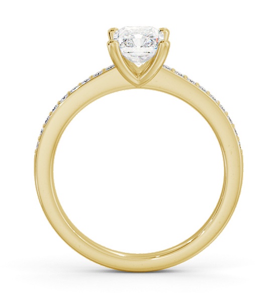 Radiant Diamond 4 Prong Engagement Ring 18K Yellow Gold Solitaire ENRA16S_YG_THUMB1 
