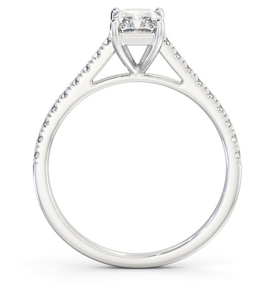 Radiant Diamond 4 Prong Engagement Ring Platinum Solitaire ENRA17_WG_THUMB1 