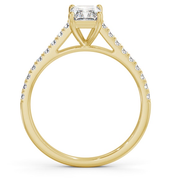 Radiant Diamond 4 Prong Engagement Ring 9K Yellow Gold Solitaire ENRA17_YG_THUMB1 