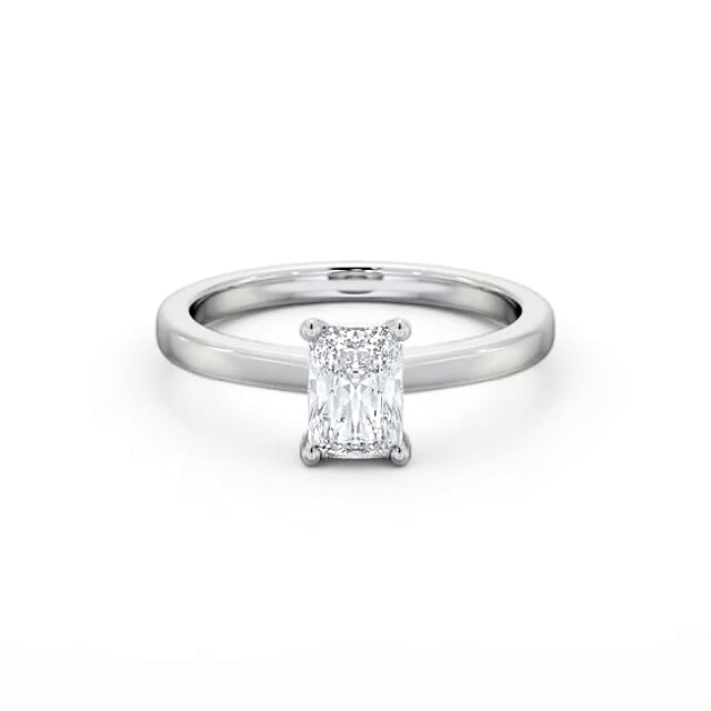 Radiant Diamond Engagement Ring 18K White Gold Solitaire - Frieda ENRA18_WG_HAND