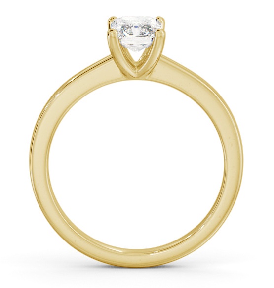 Radiant Diamond Classic 4 Prong Engagement Ring 18K Yellow Gold Solitaire ENRA18_YG_THUMB1