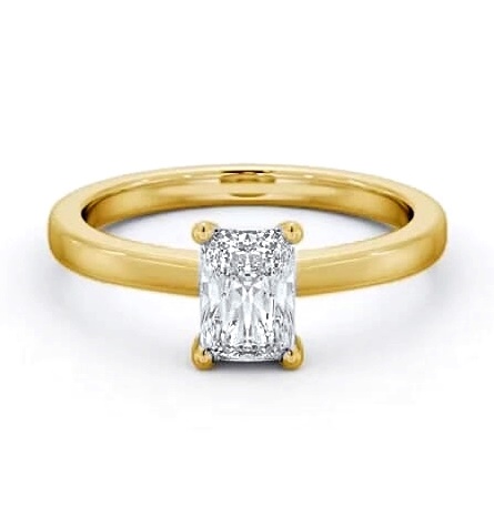 Radiant Diamond Classic 4 Prong Ring 18K Yellow Gold Solitaire ENRA18_YG_THUMB1