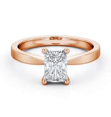 Radiant Diamond Classic 4 Prong Ring 18K Rose Gold Solitaire ENRA19_RG_THUMB1